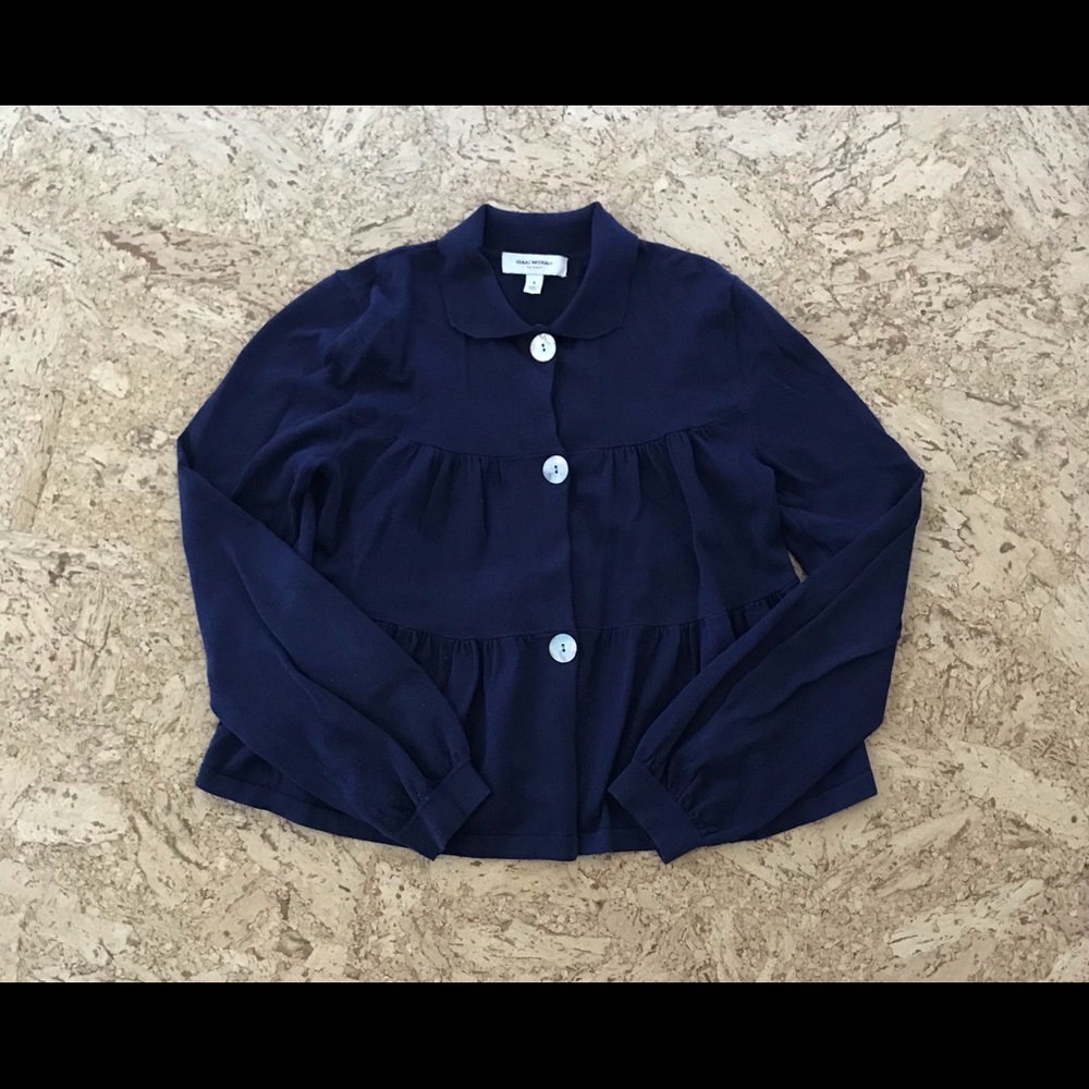 Isaac Mizrahi for target cropped sweater in navy blue medium size
